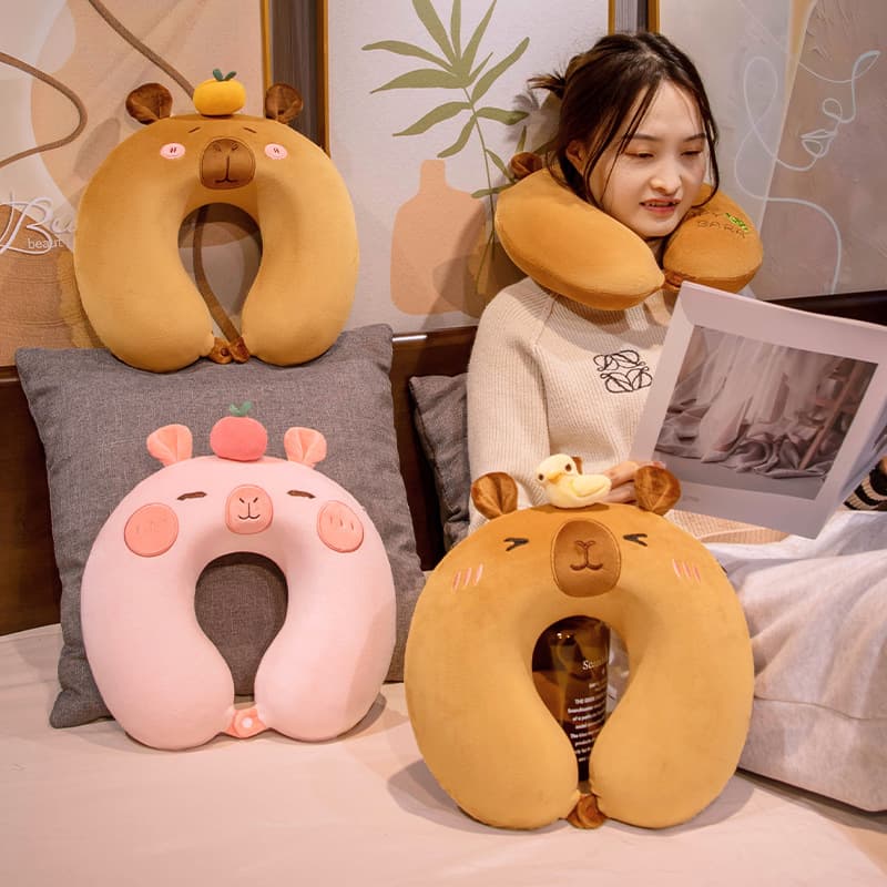 可愛い動物デザイン低反発ネックピロー