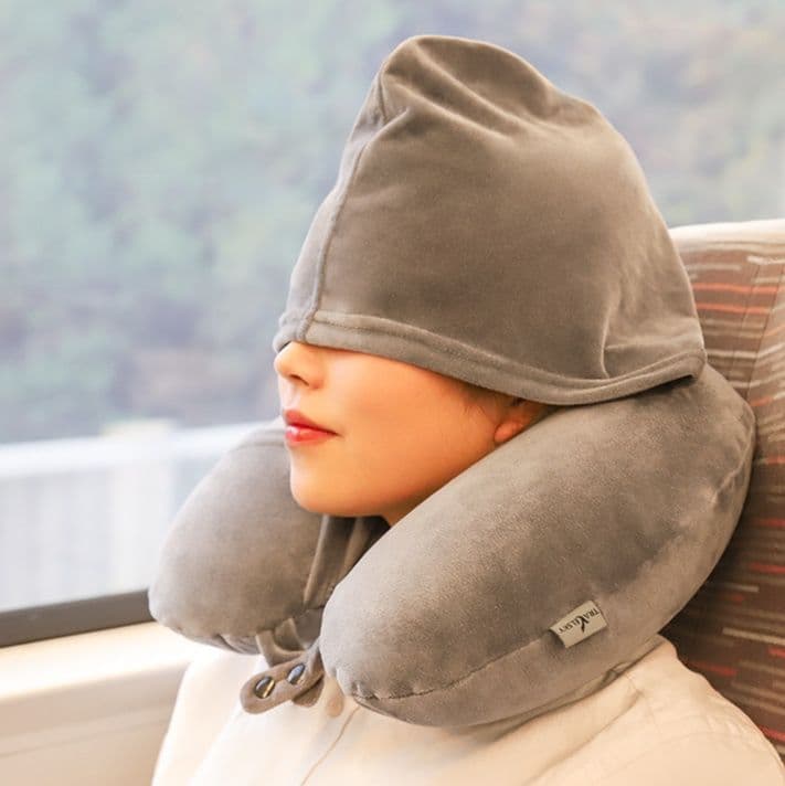 ネックピロー 快適睡眠フード付きネックピロー